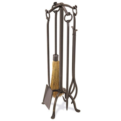 Pilgrim - 31" 4-Piece Vintage Iron Craftsman Fireplace Tool Set