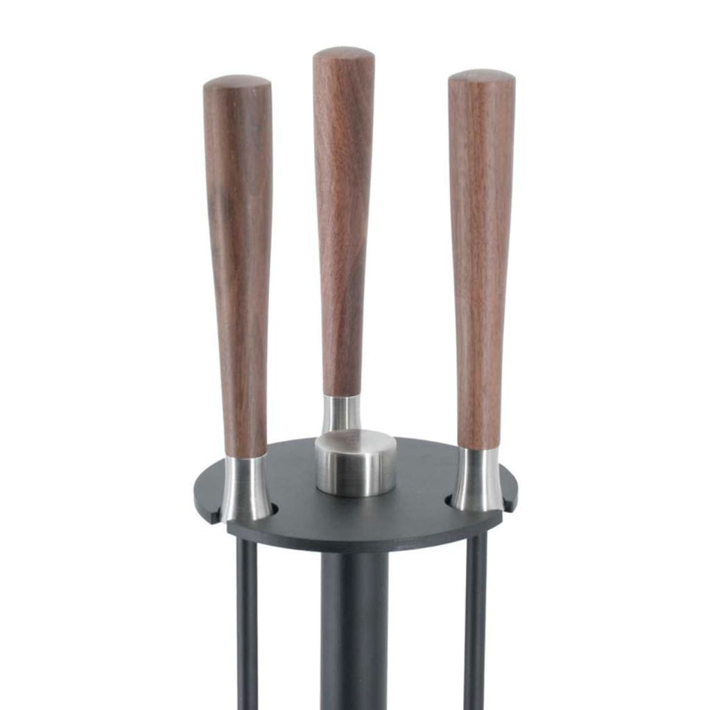 Pilgrim - 34" 4-Piece New Haven Walnut Handle Tool Set Soft Nickel