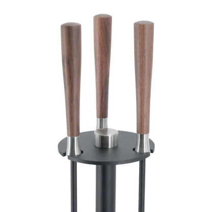 Pilgrim - 34" 4-Piece New Haven Walnut Handle Tool Set Soft Nickel