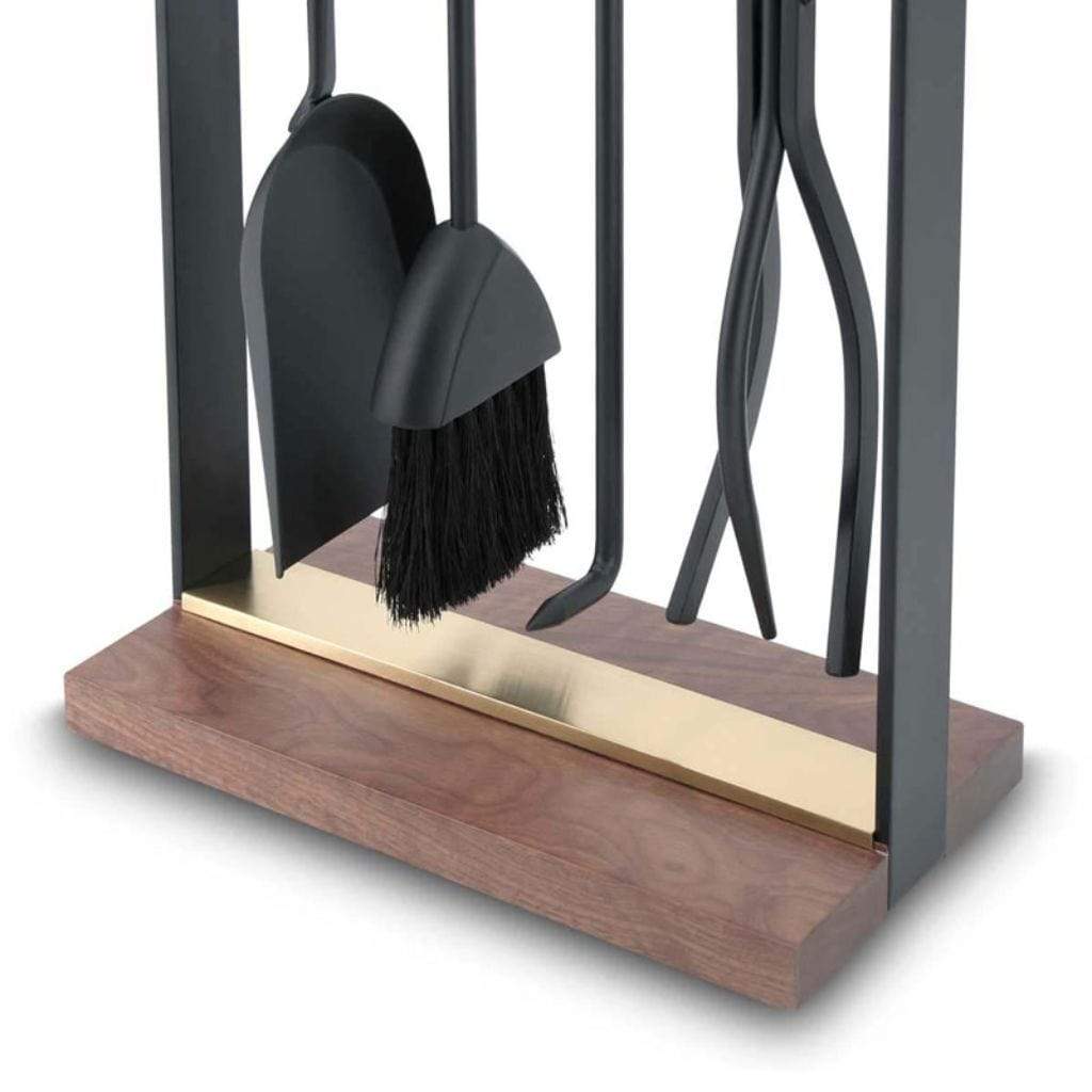 Pilgrim - 35" 4-Piece Hampton Walnut Handle Tool Set Brass
