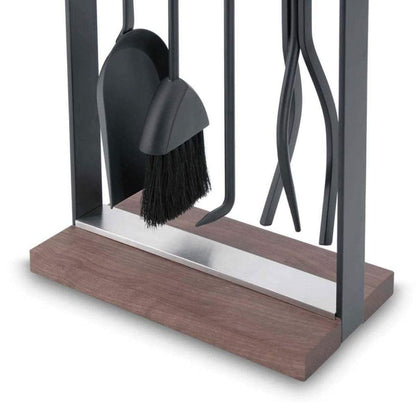 Pilgrim - 35" 4-Piece Hampton Walnut Handle Tool Set Soft Nickel