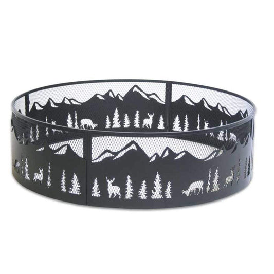 Pilgrim - 36" High Temp Black Nature Fire Ring