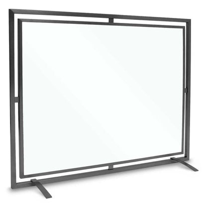 Pilgrim - 39" Black Floating Glass Single Panel