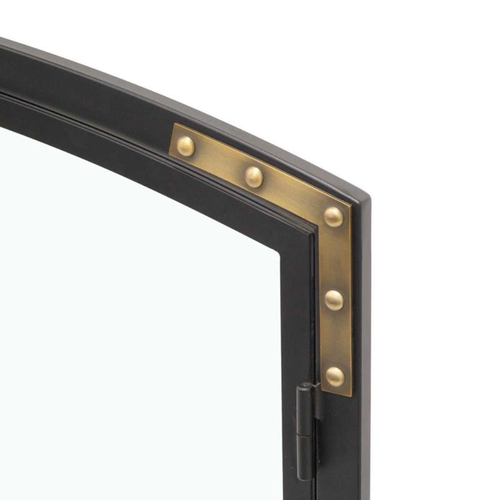 Pilgrim - 39" Black Refined Rivet Glass Door
