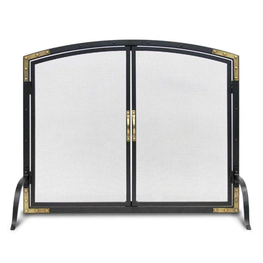 Pilgrim - 39" Black Refined Rivet Mesh Door Screen