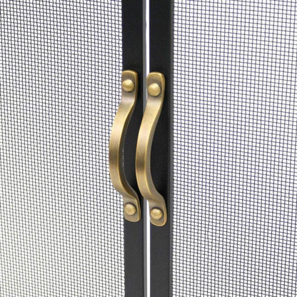 Pilgrim - 39" Black Refined Rivet Mesh Door Screen