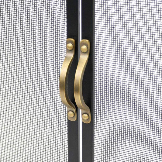 Pilgrim - 39" Black Refined Rivet Mesh Door Screen