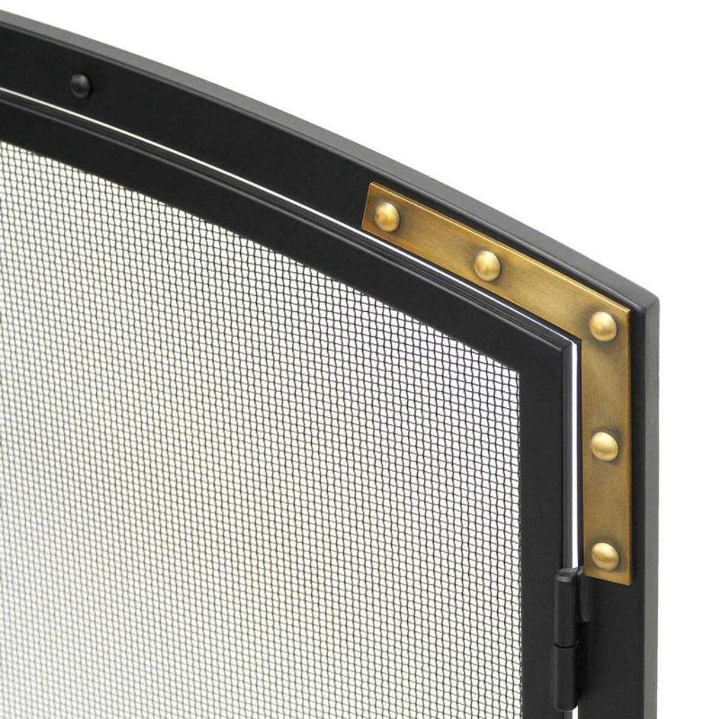 Pilgrim - 39" Black Refined Rivet Mesh Door Screen