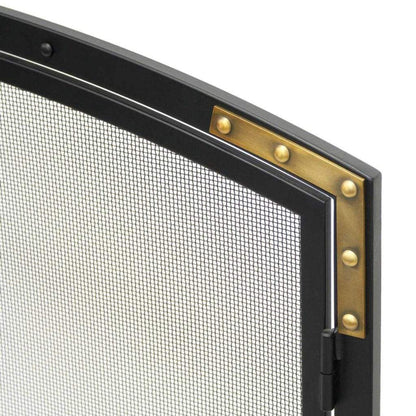 Pilgrim - 39" Black Refined Rivet Mesh Door Screen
