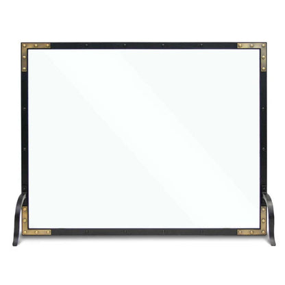 Pilgrim - 39" Black Refined Rivet Single Panel Glass