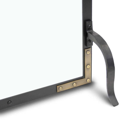 Pilgrim - 39" Black Refined Rivet Single Panel Glass