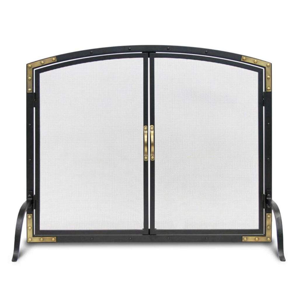 Pilgrim - 39" Black Refined Rivet Single Panel Mesh Screen