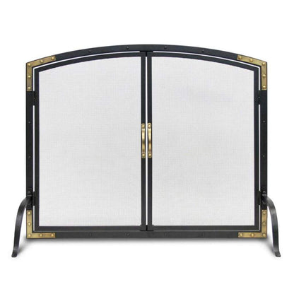 Pilgrim - 39" Black Refined Rivet Single Panel Mesh Screen
