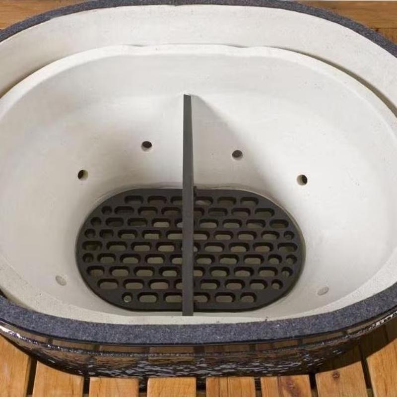 Primo Cast Iron Firebox Divider For Primo Oval Large 300 Grills - PG00344