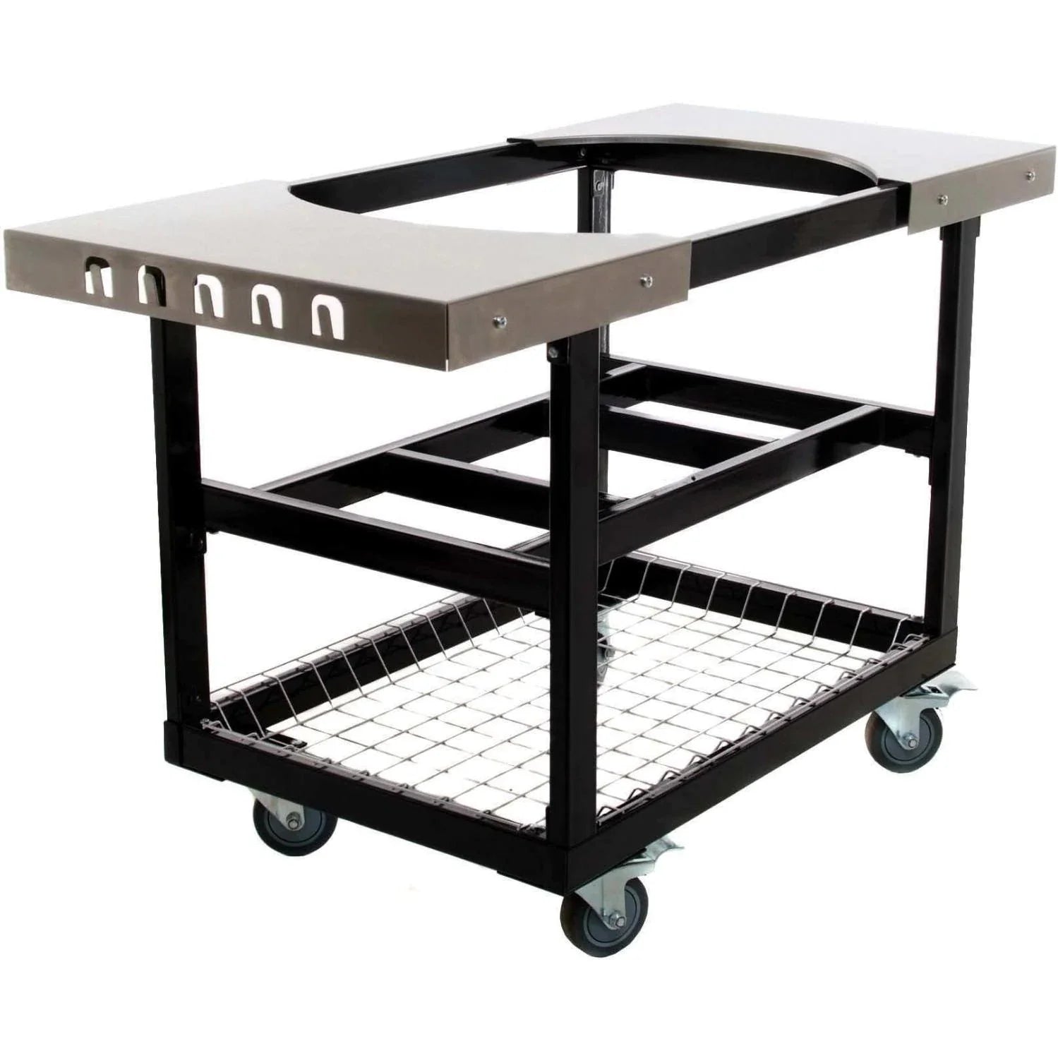 Primo Cart Base with Basket and Stainless Side Shelves