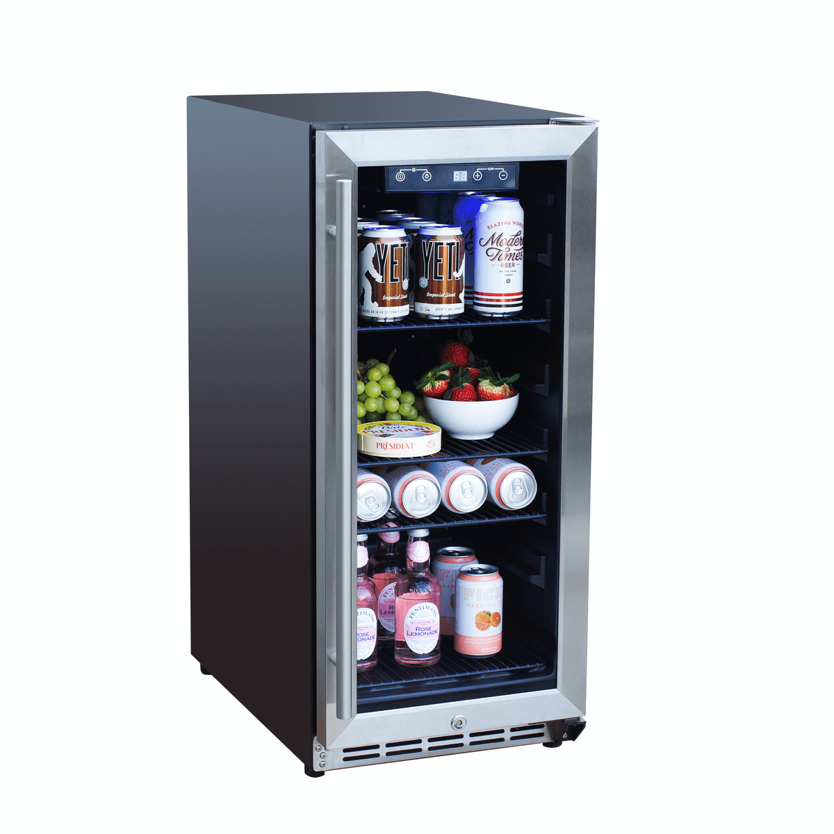 Summerset 15" Outdoor Refrigerator with Glass Door Stainless Steel