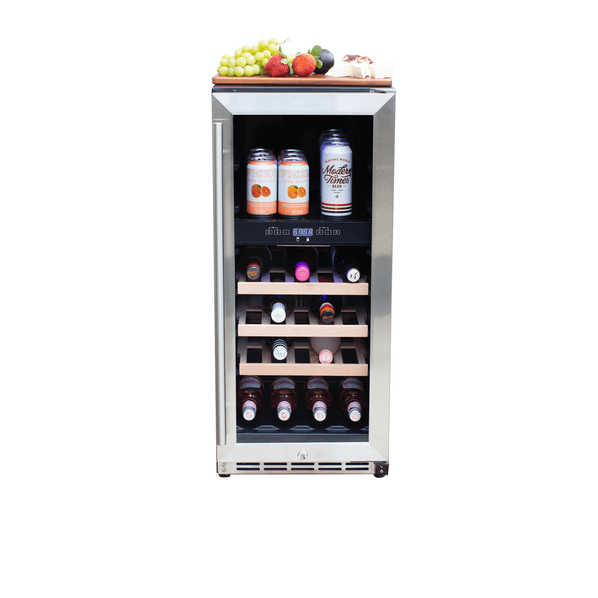 Summerset 15-Inch Outdoor Rated Dual Zone Wine Cooler - RFR-15WD