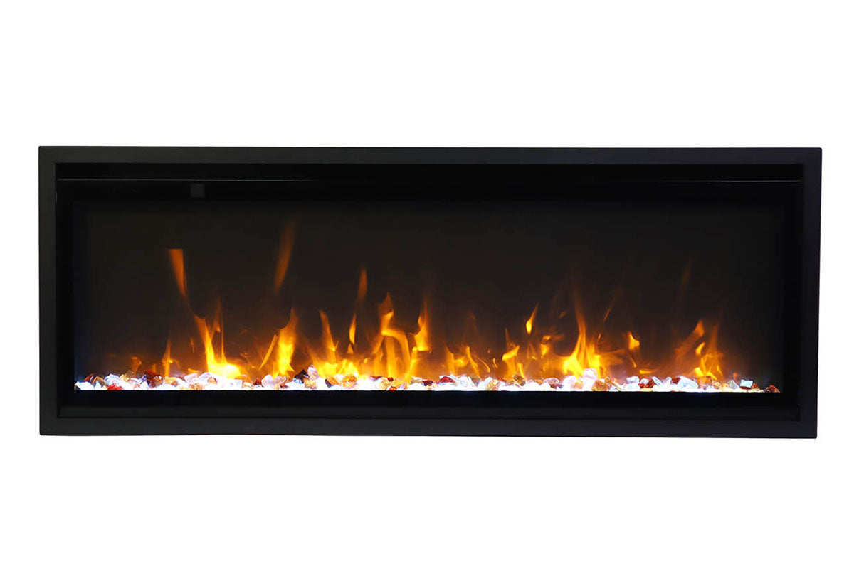 Amantii Symmetry 42'' Extra Slim Smart Wall Mount / Recessed Electric Fireplace