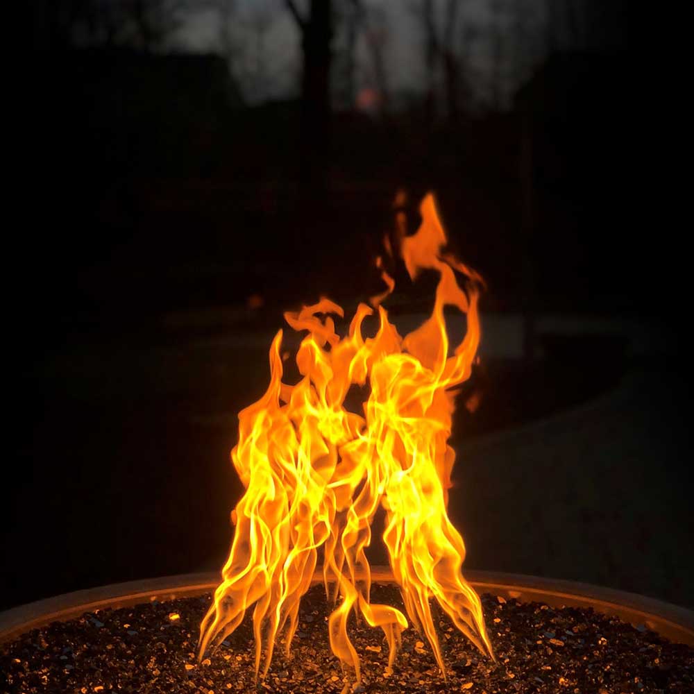 Round Drop-In Torpedo Fire Pit Burner Kit Match Lit Ignition by HPC Fire