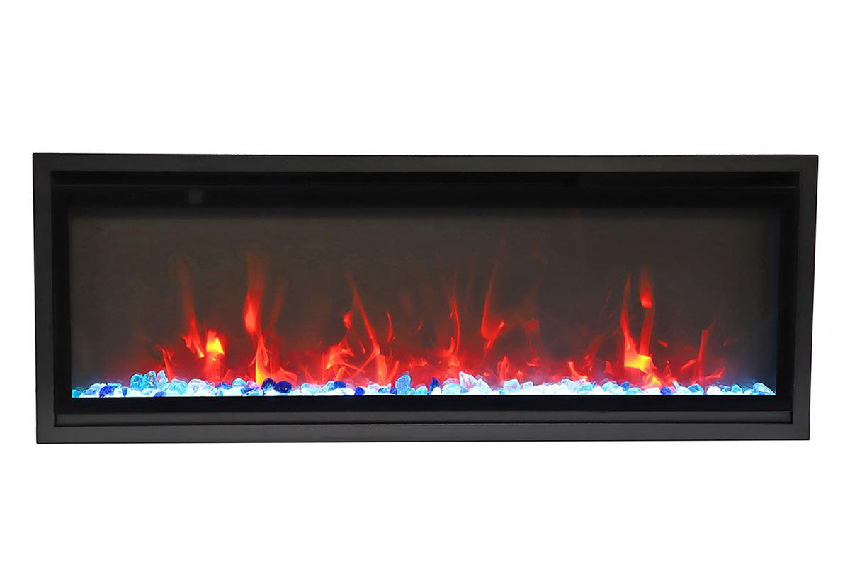 Amantii Symmetry 42'' Extra Slim Smart Wall Mount / Recessed Electric Fireplace