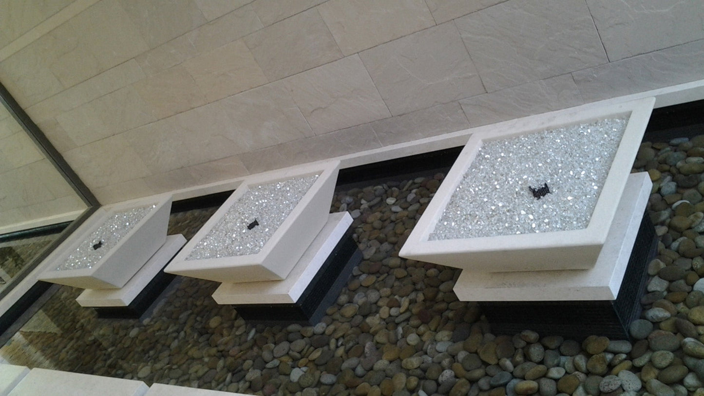 30" Maya GFRC Square Fire Bowl- OPT-30SFO