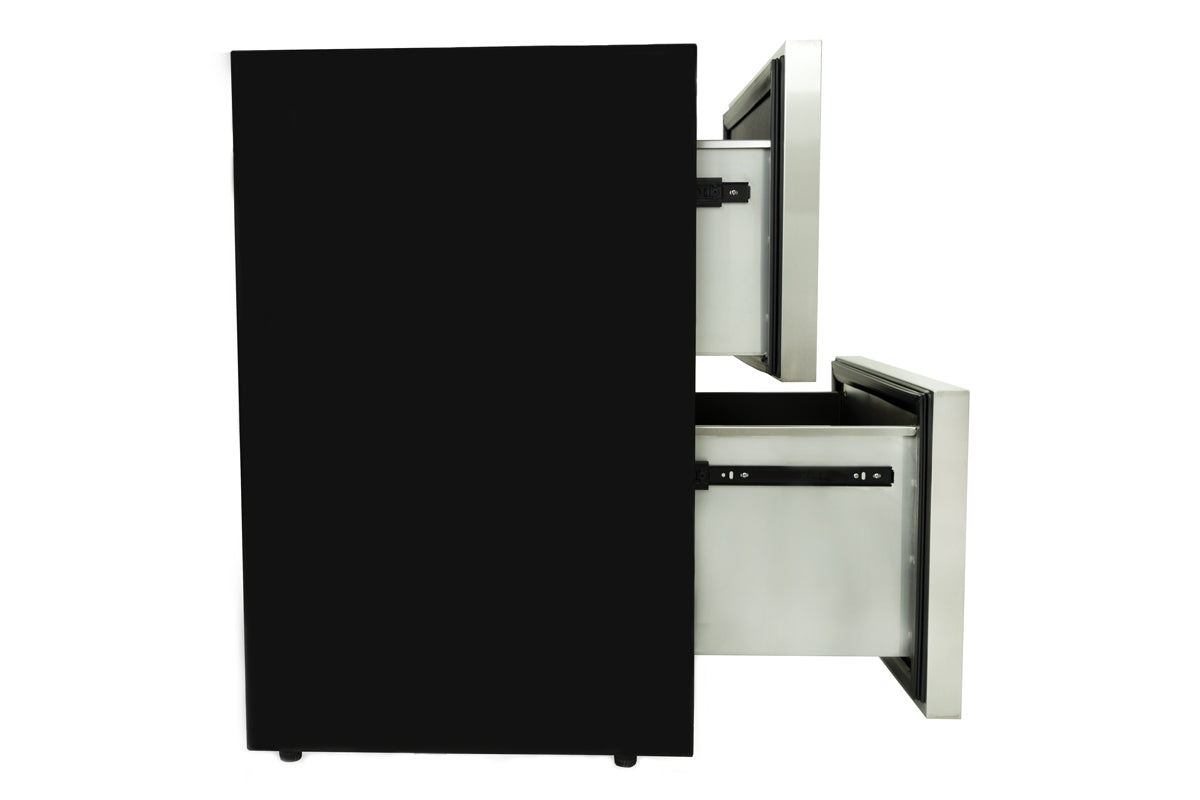 Blaze 23.5-Inch 5.1 Cu. Ft. Outdoor Rated Stainless Steel Double Drawer Refrigerator - BLZ-SSRF-DBDR5.1