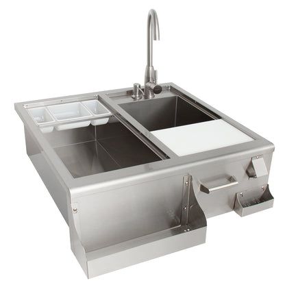 Blaze 30-Inch Beverage Center With Sink & Ice Bin Cooler - BLZ-30CKT-SNK