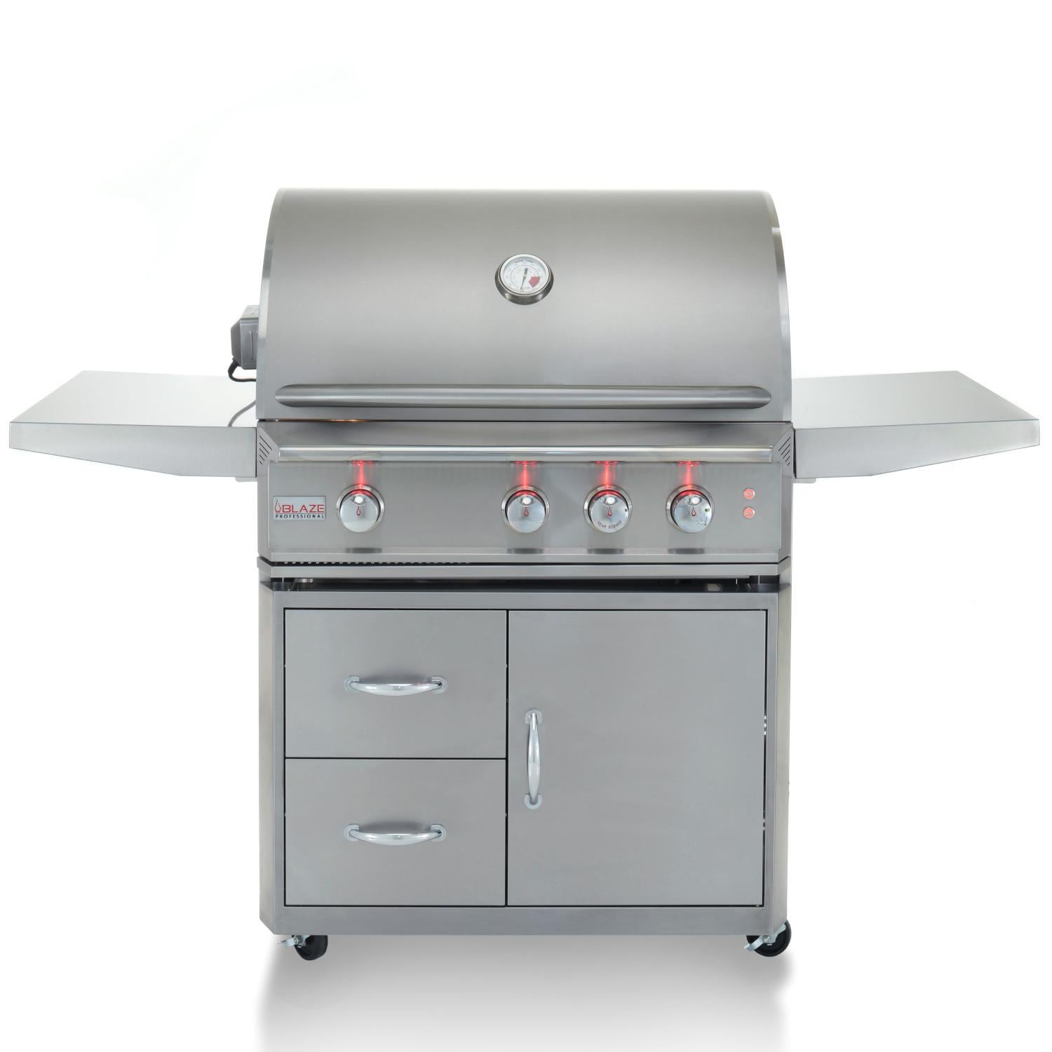 Blaze Professional LUX 34-Inch 3-Burner Freestanding Gas Grill With Rear Infrared Burner - BLZ-3PRO-LP/NG
