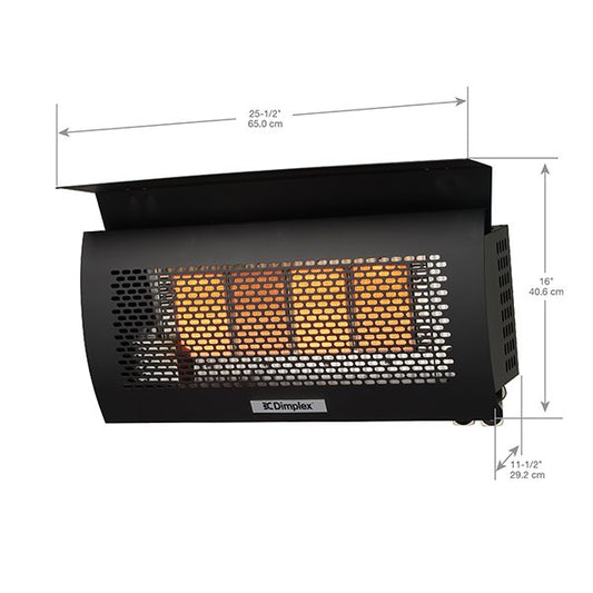 Dimplex - Outdoor Wall Mounted Infrared Heater - Natural Gas - DGR32WNG