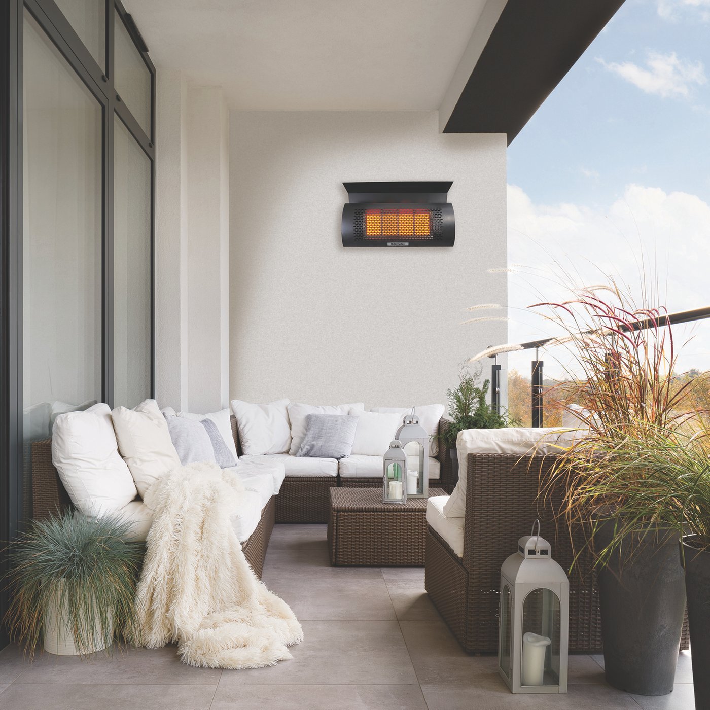 Dimplex - Outdoor Wall Mounted Infrared Heater - Natural Gas - DGR32WNG