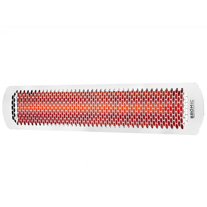 Bromic Heating - Tungsten Smart-Heat 44-Inch 4000W Dual Element 240V Electric Infrared Patio Heater - White