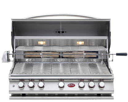 Cal Flame - BBQ Built In Grills P-Series 5 Burner with Lights, Rotisserie & Back Burner - BBQ19P05