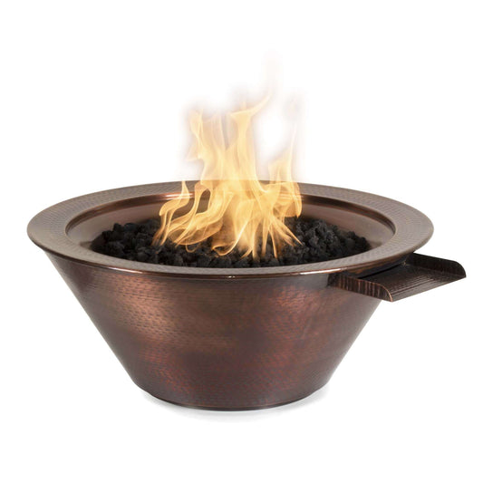 Cazo Copper Fire & Water Bowl With Lava Rocks