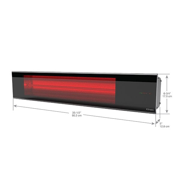 Dimplex - DIR Series 36" Indoor/Outdoor Wall-Mounted Electric Infrared Heater (1800W 240V) - DIR18A10GR