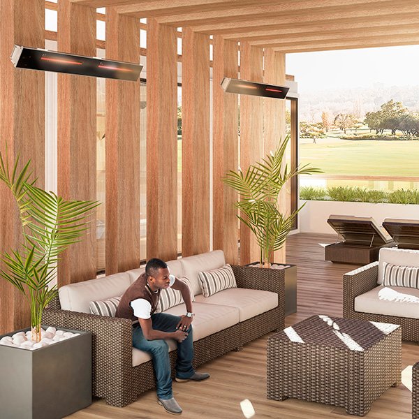 Dimplex - DIR Series 51" Indoor/Outdoor Wall-Mounted Electric Infrared Heater (3000W 240V) - DIR30A10GR