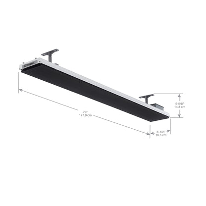 Dimplex - DLW Series 54" Outdoor/Indoor Electric Infrared Heater-Black (2400W 240V) - DLW2400B24