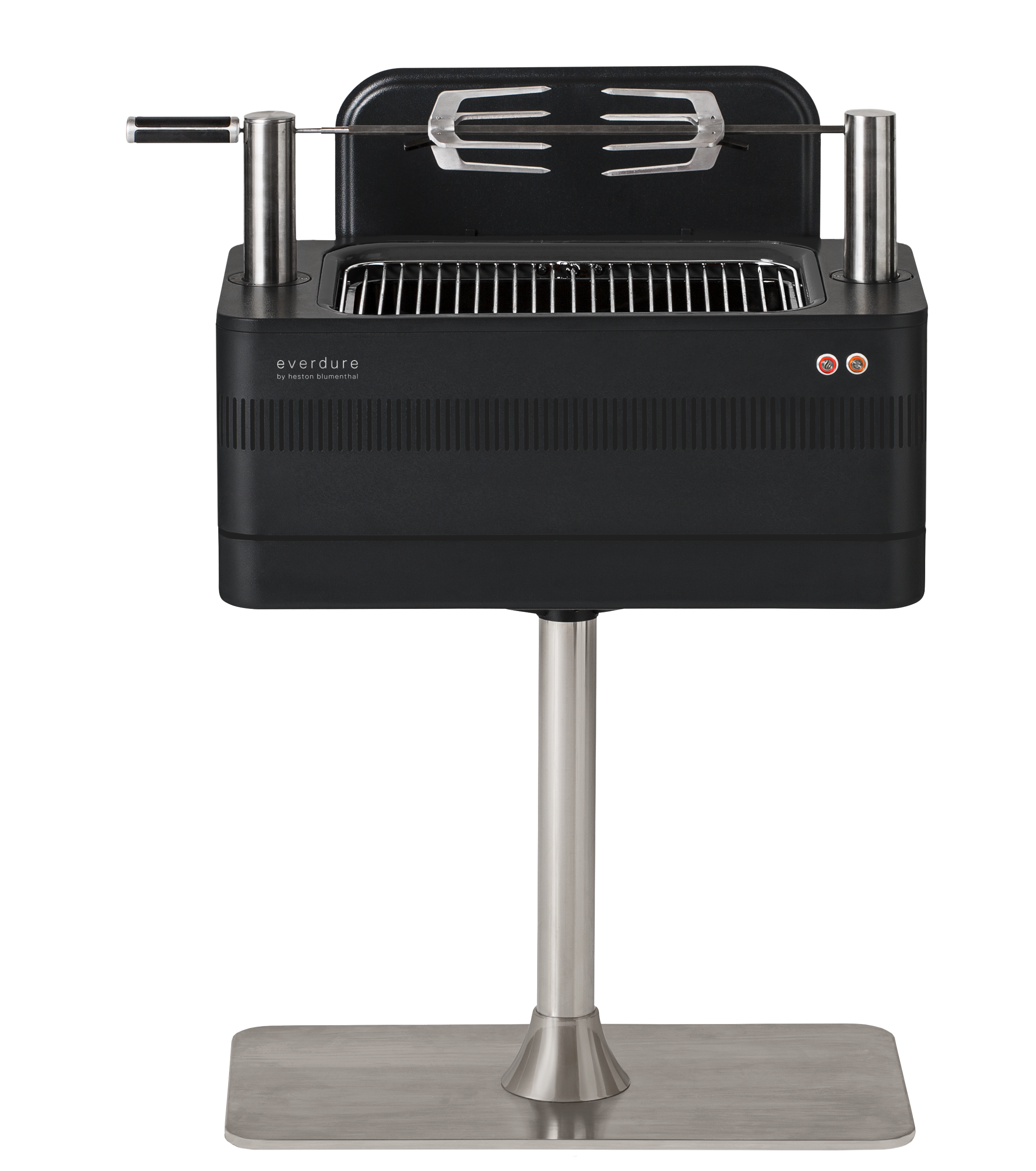 Everdure By Heston Blumenthal FUSION 29-Inch Charcoal Grill With Rotisserie & Electronic Ignition - Matte Black - HBCE1BBSUS