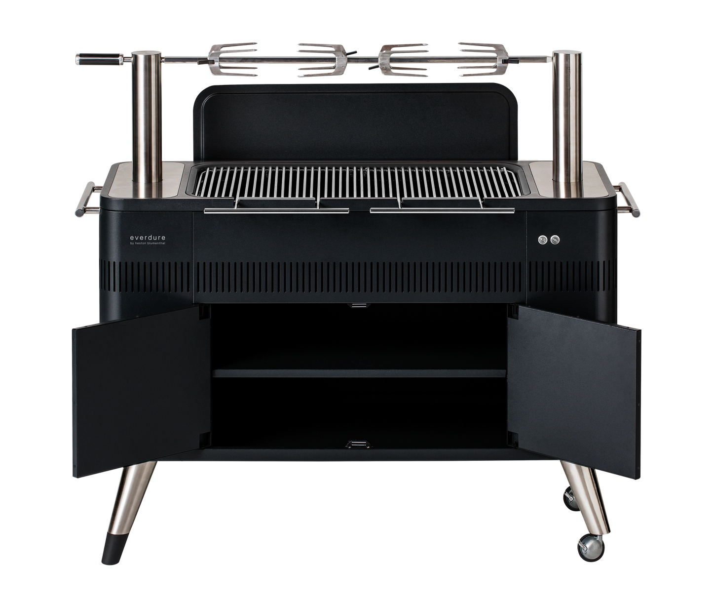 Everdure HUB I 54-Inch Charcoal Grill W/ Rotisserie & Electronic Ignition - HBCE2BBUS