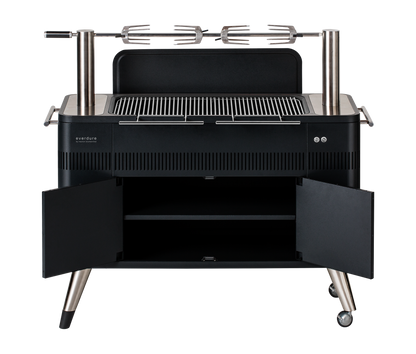 Everdure HUB I 54-Inch Charcoal Grill W/ Rotisserie & Electronic Ignition - HBCE2BBUS