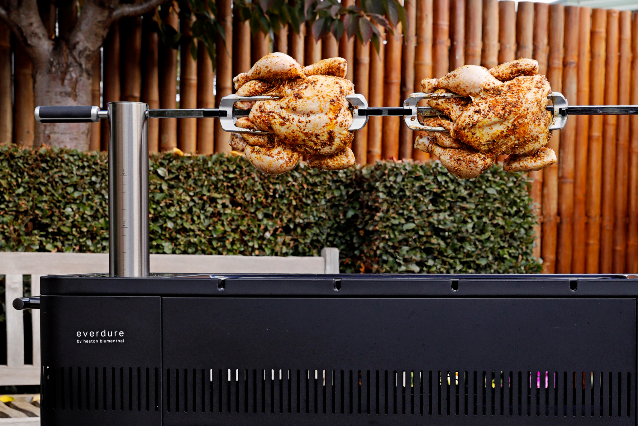 Everdure HUB I 54-Inch Charcoal Grill W/ Rotisserie & Electronic Ignition - HBCE2BBUS