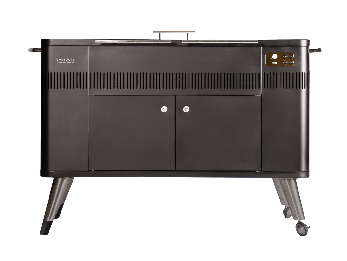 Everdure By Heston Blumenthal HUB II 54-Inch Charcoal Grill With Rotisserie & Electronic Ignition - HBCE3BUS