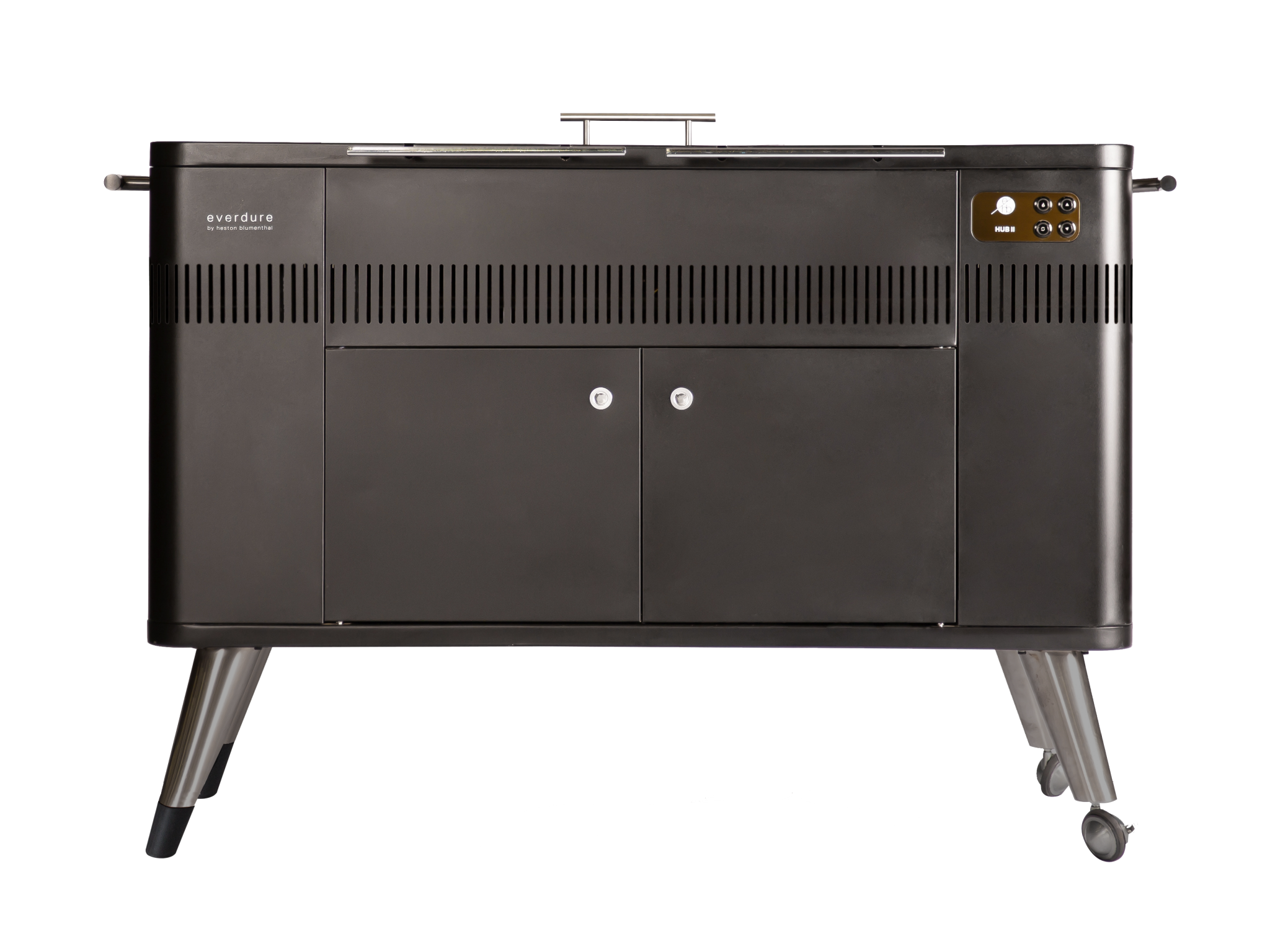 Everdure By Heston Blumenthal HUB II 54-Inch Charcoal Grill With Rotisserie & Electronic Ignition - HBCE3BUS