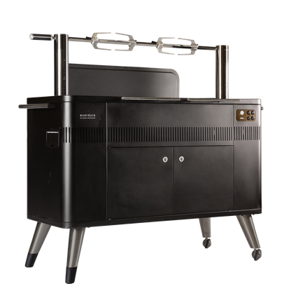 Everdure By Heston Blumenthal HUB II 54-Inch Charcoal Grill With Rotisserie & Electronic Ignition - HBCE3BUS