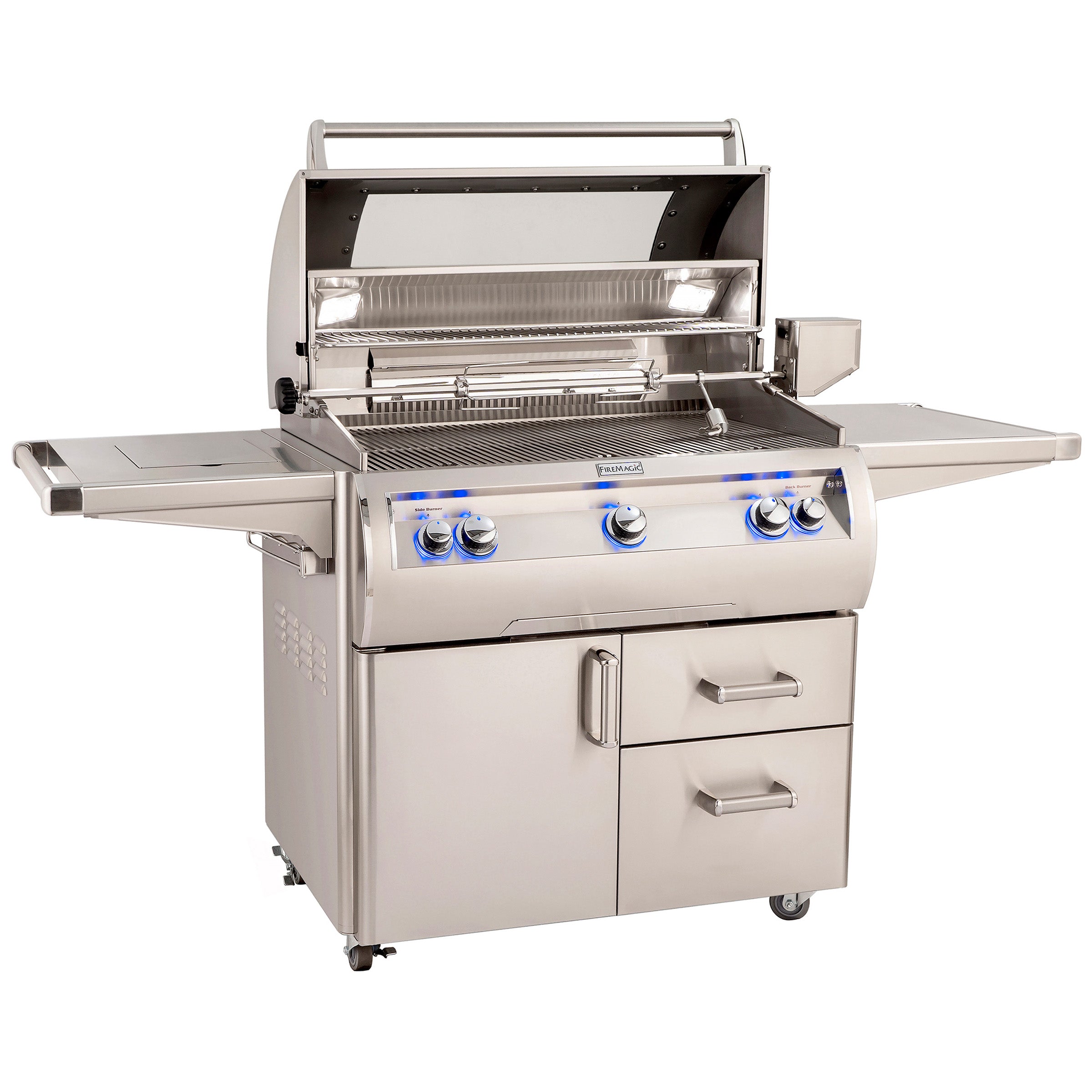 Fire Magic 36-inch Echelon Diamond E790s Cabinet Cart Grill with Double Side Burner (Analog) - Thumbnail 5