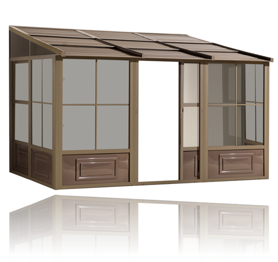 Gazebo Penguin - Florence Sand Wall Mounted Solarium with Metal Roof