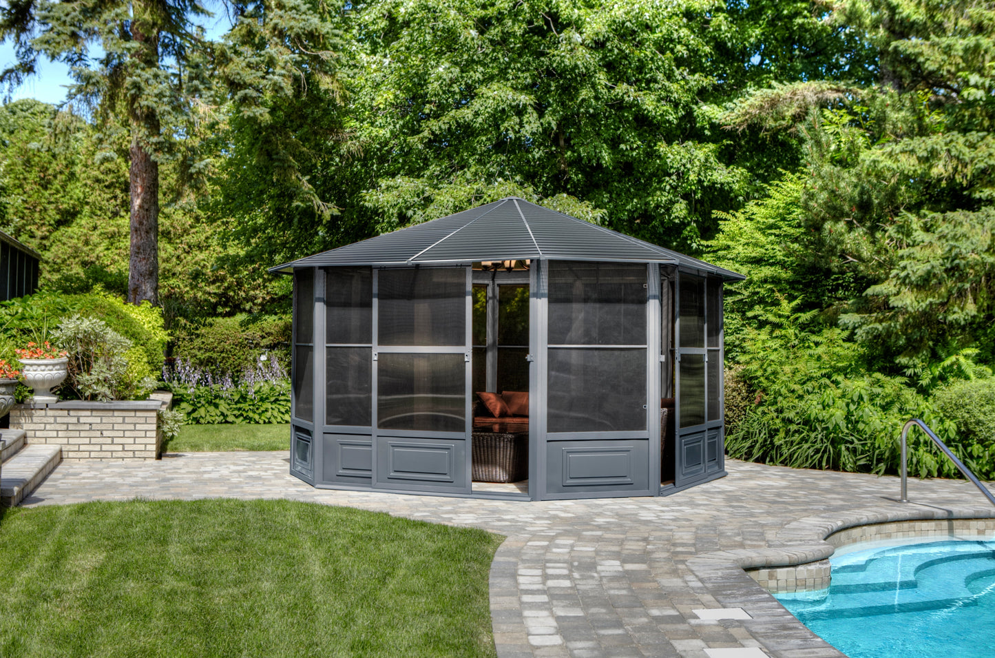 Gazebo Penguin - Florence Slate Solarium with Metal Roof