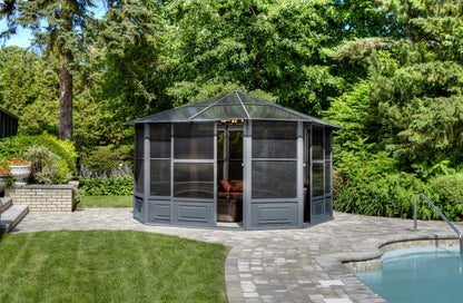 Gazebo Penguin - Florence Slate Solarium with Polycarbonate Roof