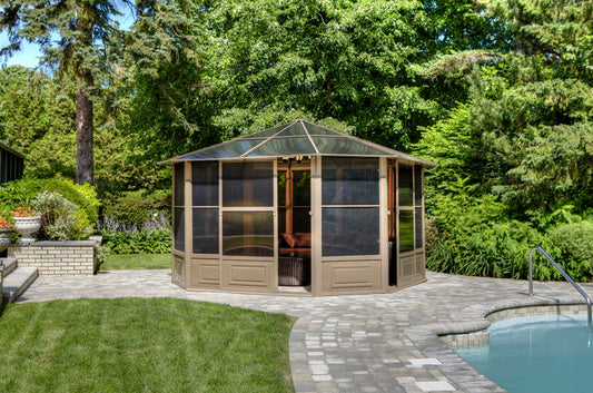 Gazebo Penguin - Florence Sand Solarium with Polycarbonate Roof