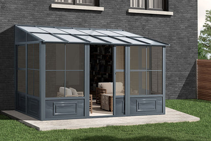 Gazebo Penguin - Florence Slate Wall Mounted Solarium Polycarbonate Roof