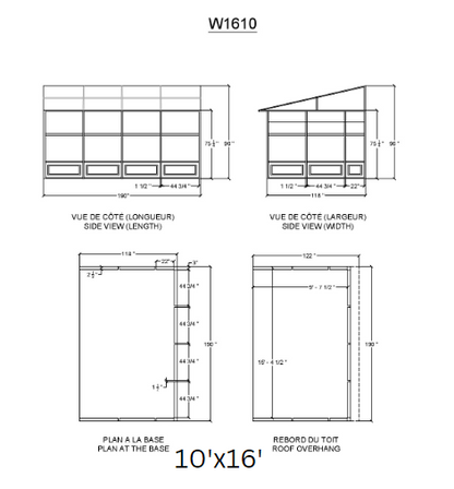 Gazebo Penguin - Florence Slate Wall Mounted Solarium Polycarbonate Roof